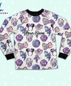 Custom Disney Magic Characters Purple Team Pajamas - Movie Cartoon Holiday Pajamas