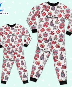 Custom Disney Magic Characters Red Team Pajamas - Movie Cartoon Holiday Pajamas