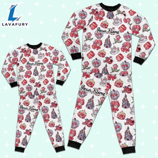 Custom Disney Magic Characters Red Team Pajamas – Movie Cartoon Holiday Pajamas