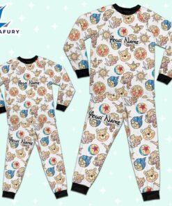 Custom Disney Magic Characters Yellow Team Pajamas - Movie Cartoon Holiday Pajamas