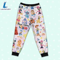 Custom Disney Magical Characters Fun Colorful Team Pajamas Set - Movie Cartoon Holiday Pajamas