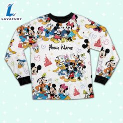 Custom Disney Mickey and Friends Colorful Pajamas Set - Movie Cartoon Holiday Pajamas