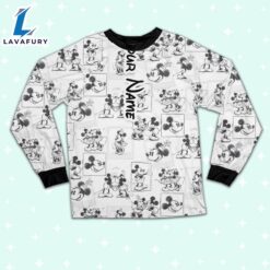 Custom Disney Mickey and Minnie Love Pajamas Set - Movie Cartoon Holiday Pajamas