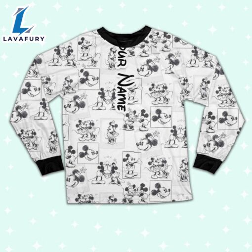 Custom Disney Mickey and Minnie Love Pajamas Set – Movie Cartoon Holiday Pajamas