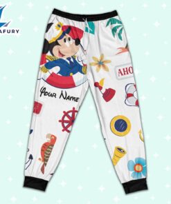 Custom Disney Mickey Cruise Trip Colorful Pajamas Set - Movie Cartoon Holiday Pajamas