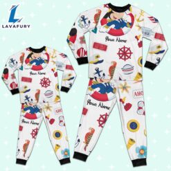 Custom Disney Mickey Cruise Trip Colorful Pajamas Set - Movie Cartoon Holiday Pajamas