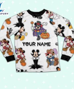 Custom Disney Mickey Halloween Cosplay Simple Pajamas Set - Movie Cartoon Holiday Pajamas