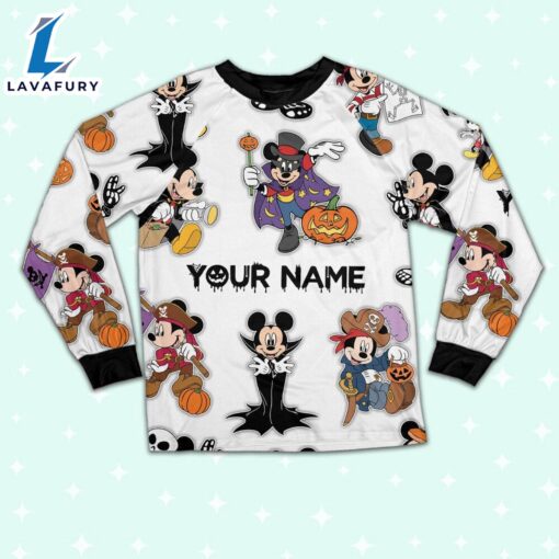 Custom Disney Mickey Halloween Cosplay Simple Pajamas Set – Movie Cartoon Holiday Pajamas