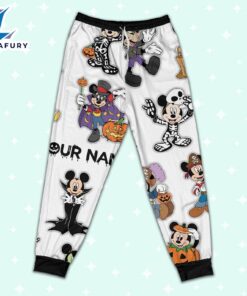 Custom Disney Mickey Halloween Cosplay Simple Pajamas Set - Movie Cartoon Holiday Pajamas