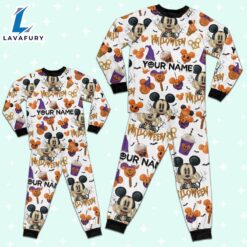 Custom Disney Mickey Halloween Pumpkin Simple Pajamas Set - Movie Cartoon Holiday Pajamas