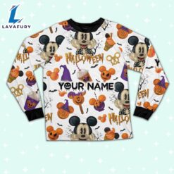 Custom Disney Mickey Halloween Pumpkin Simple Pajamas Set - Movie Cartoon Holiday Pajamas