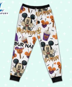 Custom Disney Mickey Halloween Pumpkin Simple Pajamas Set - Movie Cartoon Holiday Pajamas