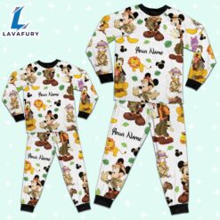 Custom Disney Mickey Safari Colorful Pajamas Set - Movie Cartoon Holiday Pajamas