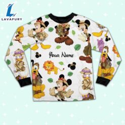 Custom Disney Mickey Safari Colorful Pajamas Set - Movie Cartoon Holiday Pajamas