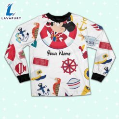 Custom Disney Minnie Cruise Trip Colorful Pajamas Set - Movie Cartoon Holiday Pajamas