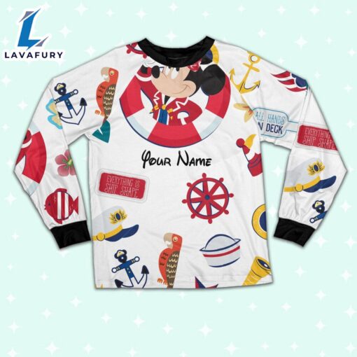 Custom Disney Minnie Cruise Trip Colorful Pajamas Set – Movie Cartoon Holiday Pajamas