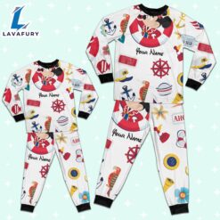 Custom Disney Minnie Cruise Trip Colorful Pajamas Set - Movie Cartoon Holiday Pajamas