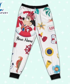 Custom Disney Minnie Cruise Trip Colorful Pajamas Set - Movie Cartoon Holiday Pajamas