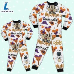 Custom Disney Minnie Halloween Pumpkin Simple Pajamas - Movie Cartoon Holiday Pajamas