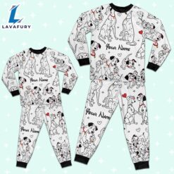 Custom Disney Mother and Father Day 101 Dalmatians Colorful Pajamas - Family Disneyland Matching Pajamas Set