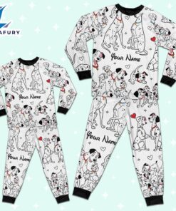 Custom Disney Mother and Father Day 101 Dalmatians Colorful Pajamas - Family Disneyland Matching Pajamas Set