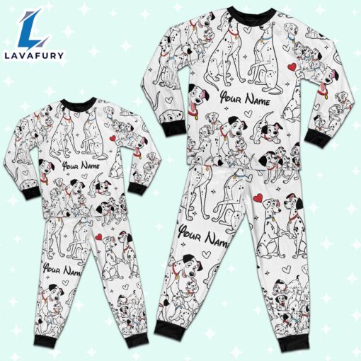 Custom Disney Mother and Father Day 101 Dalmatians Colorful Pajamas – Family Disneyland Matching Pajamas Set