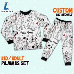 Custom Disney Mother and Father Day 101 Dalmatians Colorful Pajamas - Family Disneyland Matching Pajamas Set