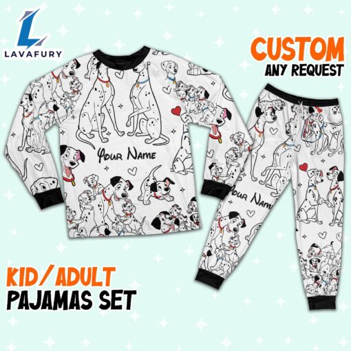 Custom Disney Mother and Father Day 101 Dalmatians Colorful Pajamas – Family Disneyland Matching Pajamas Set