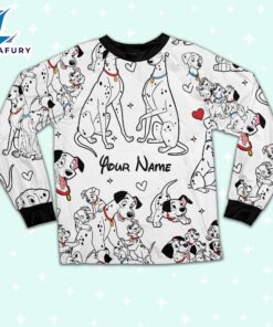 Custom Disney Mother and Father Day 101 Dalmatians Colorful Pajamas - Family Disneyland Matching Pajamas Set