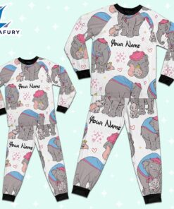 Custom Disney Mother Day Dumbo and Jumbo Colorful Pajamas - Movie Cartoon Holiday Pajamas