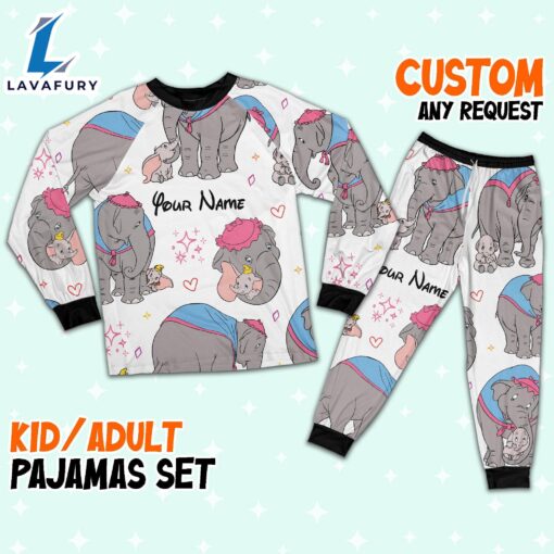 Custom Disney Mother Day Dumbo and Jumbo Colorful Pajamas – Movie Cartoon Holiday Pajamas