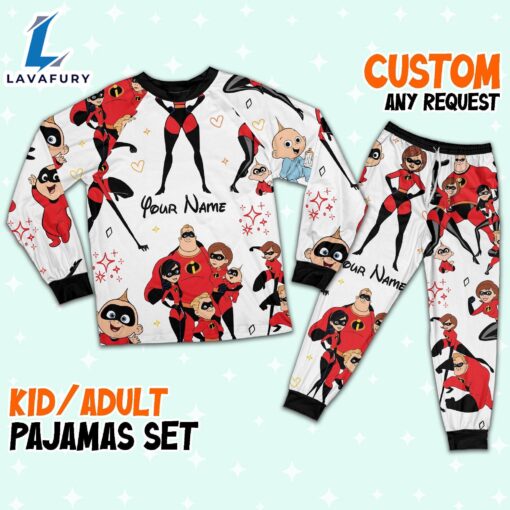 Custom Disney Mother Day Elastigirl the Incredibles Colorful Pajamas – Family Disneyland Matching Pajamas Set