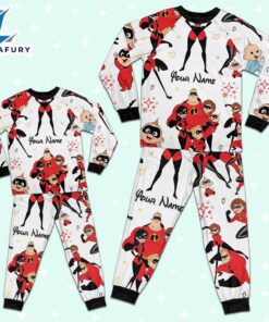 Custom Disney Mother Day Elastigirl the Incredibles Colorful Pajamas - Family Disneyland Matching Pajamas Set