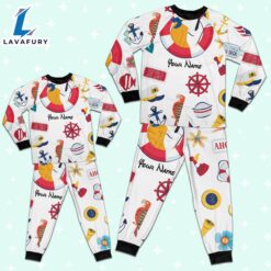 Custom Disney Pluto Cruise Trip Colorful Pajamas - Movie Cartoon Holiday Pajamas