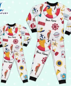 Custom Disney Pluto Cruise Trip Colorful Pajamas - Movie Cartoon Holiday Pajamas