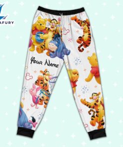 Custom Disney Pooh and Friends Colorful Pajamas - Movie Cartoon Holiday Pajamas