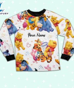 Custom Disney Pooh and Friends Colorful Pajamas - Movie Cartoon Holiday Pajamas