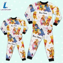 Custom Disney Pooh and Friends Colorful Pajamas - Movie Cartoon Holiday Pajamas