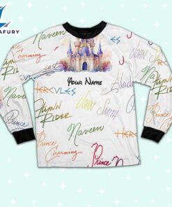 Custom Disney Prince Signatures Colorful Pajamas - Movie Cartoon Holiday Pajamas