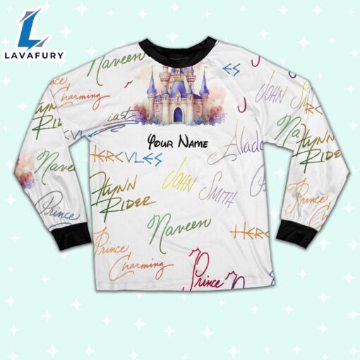 Custom Disney Prince Signatures Colorful Pajamas – Movie Cartoon Holiday Pajamas