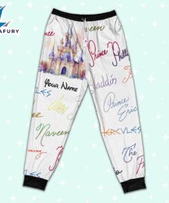 Custom Disney Prince Signatures Colorful Pajamas - Movie Cartoon Holiday Pajamas