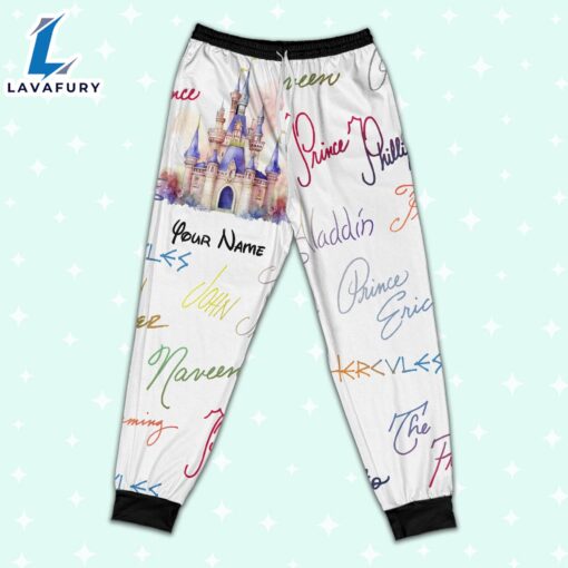 Custom Disney Prince Signatures Colorful Pajamas – Movie Cartoon Holiday Pajamas