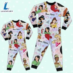 Custom Disney Princesses Colorful Pajamas - Family Disneyland Matching Pajamas Set