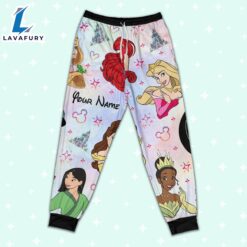 Custom Disney Princesses Colorful Pajamas - Family Disneyland Matching Pajamas Set