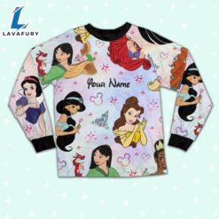 Custom Disney Princesses Colorful Pajamas - Family Disneyland Matching Pajamas Set