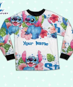 Custom Disney Stitch Hot Colorful Pajamas - Movie Cartoon Holiday Pajamas