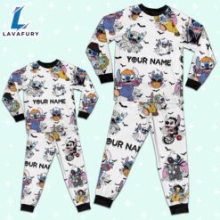 Custom Disney Stitch Ultimate Nightmare Colorful Simple Pajamas - Movie Cartoon Holiday Pajamas