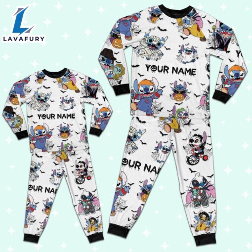 Custom Disney Stitch Ultimate Nightmare Colorful Simple Pajamas – Movie Cartoon Holiday Pajamas