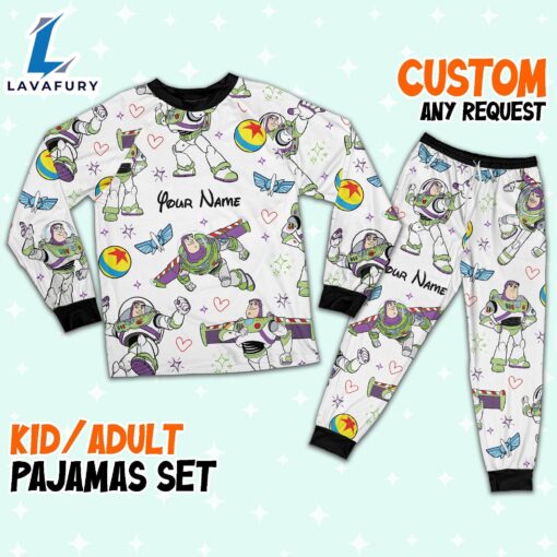 Custom Disney Toy Story Buzz Lightyear Colorful Pajamas – Family Disneyland Matching Pajamas Set