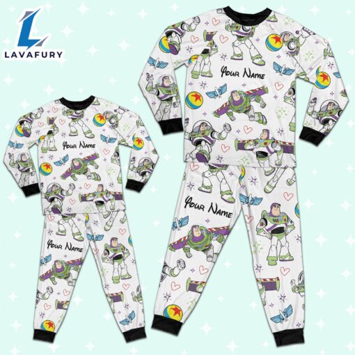 Custom Disney Toy Story Buzz Lightyear Colorful Pajamas – Family Disneyland Matching Pajamas Set